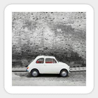 Vintage italian car in watercolor Sticker